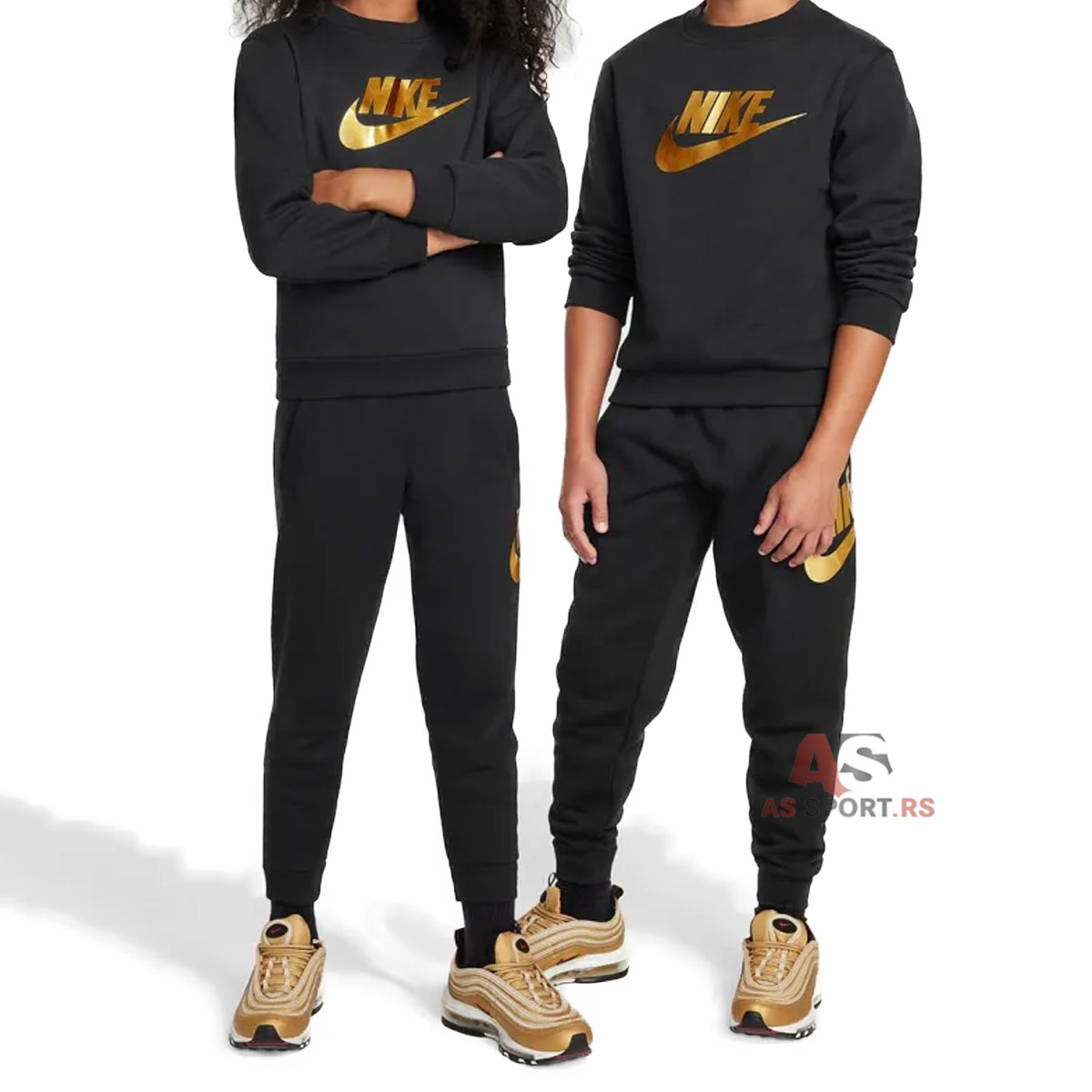 Nsw Club Fleece Crew Gold L HQ0975-010-Zxug